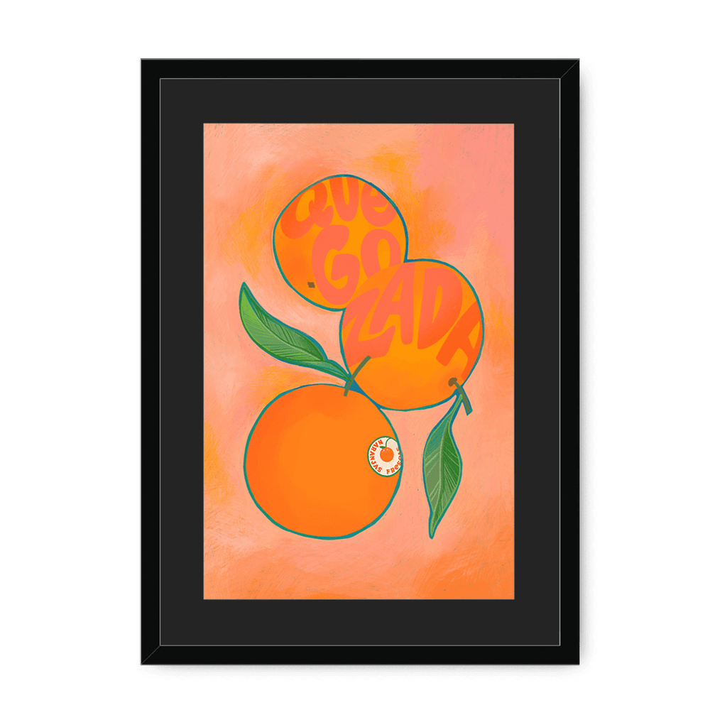 Naranjas Giclée Framed Print Intercontinental Fruitery A3 (297 X 420 mm) / Black / Black Mount Framed Print