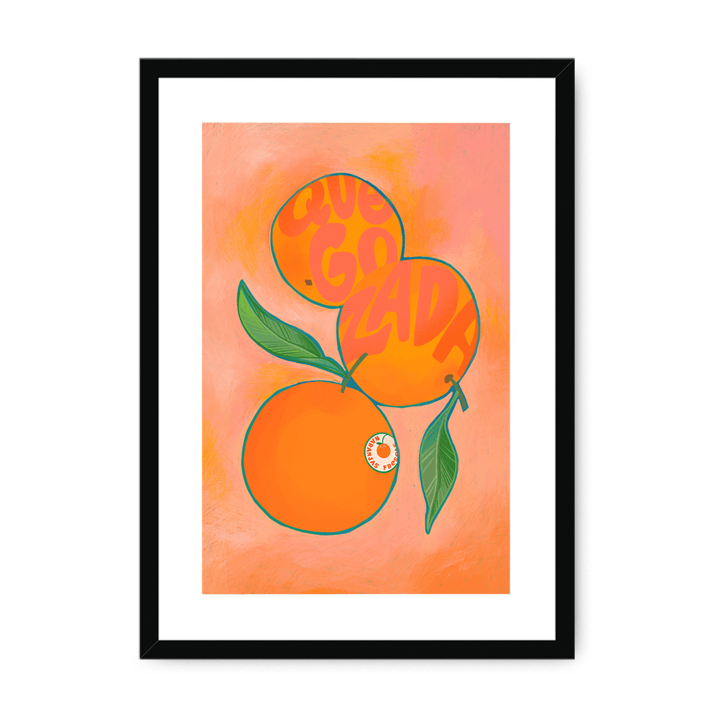 Naranjas Giclée Framed Print Intercontinental Fruitery A3 (297 X 420 mm) / Black / White Mount Framed Print