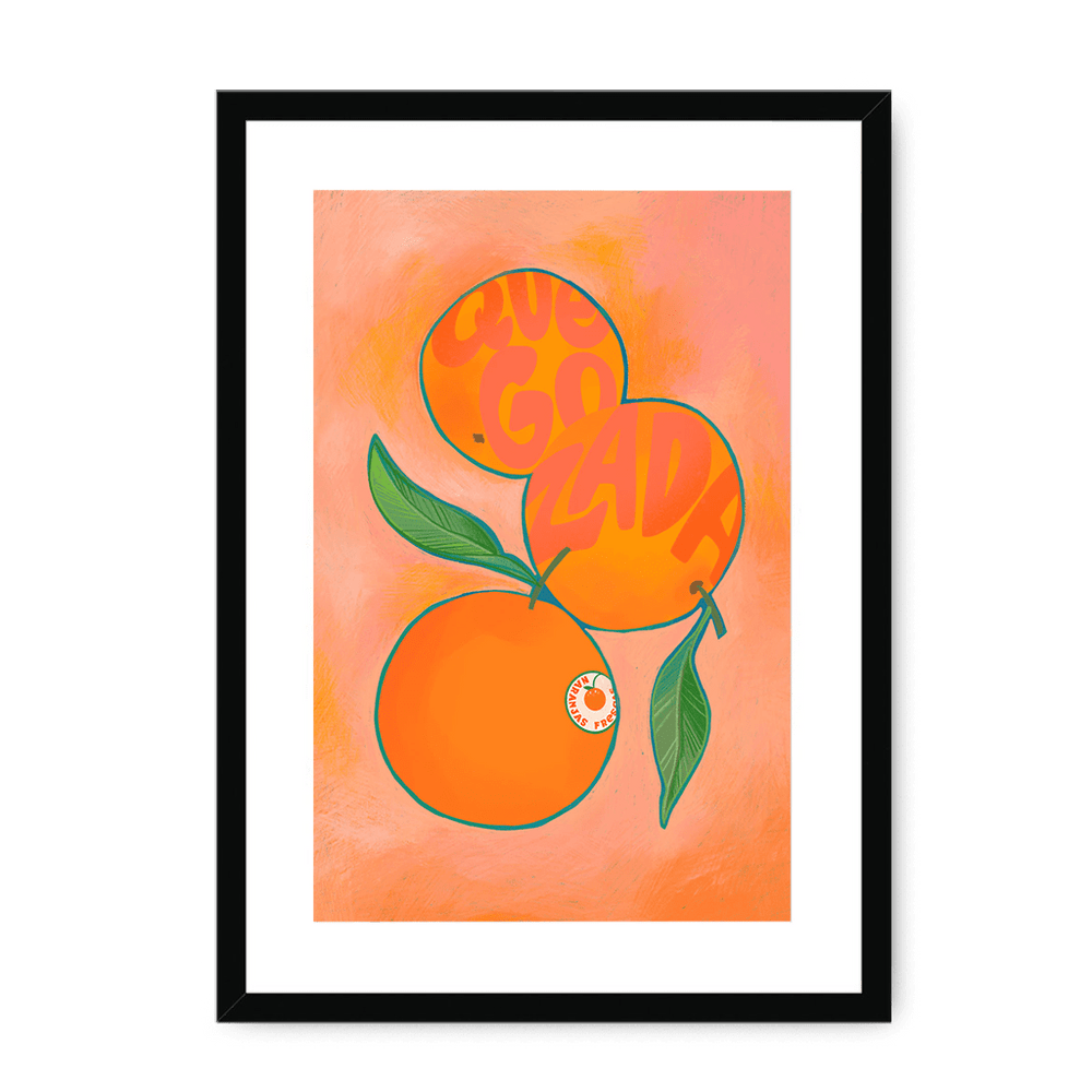 Naranjas Giclée Framed Print Intercontinental Fruitery A3 (297 X 420 mm) / Black / White Mount Framed Print