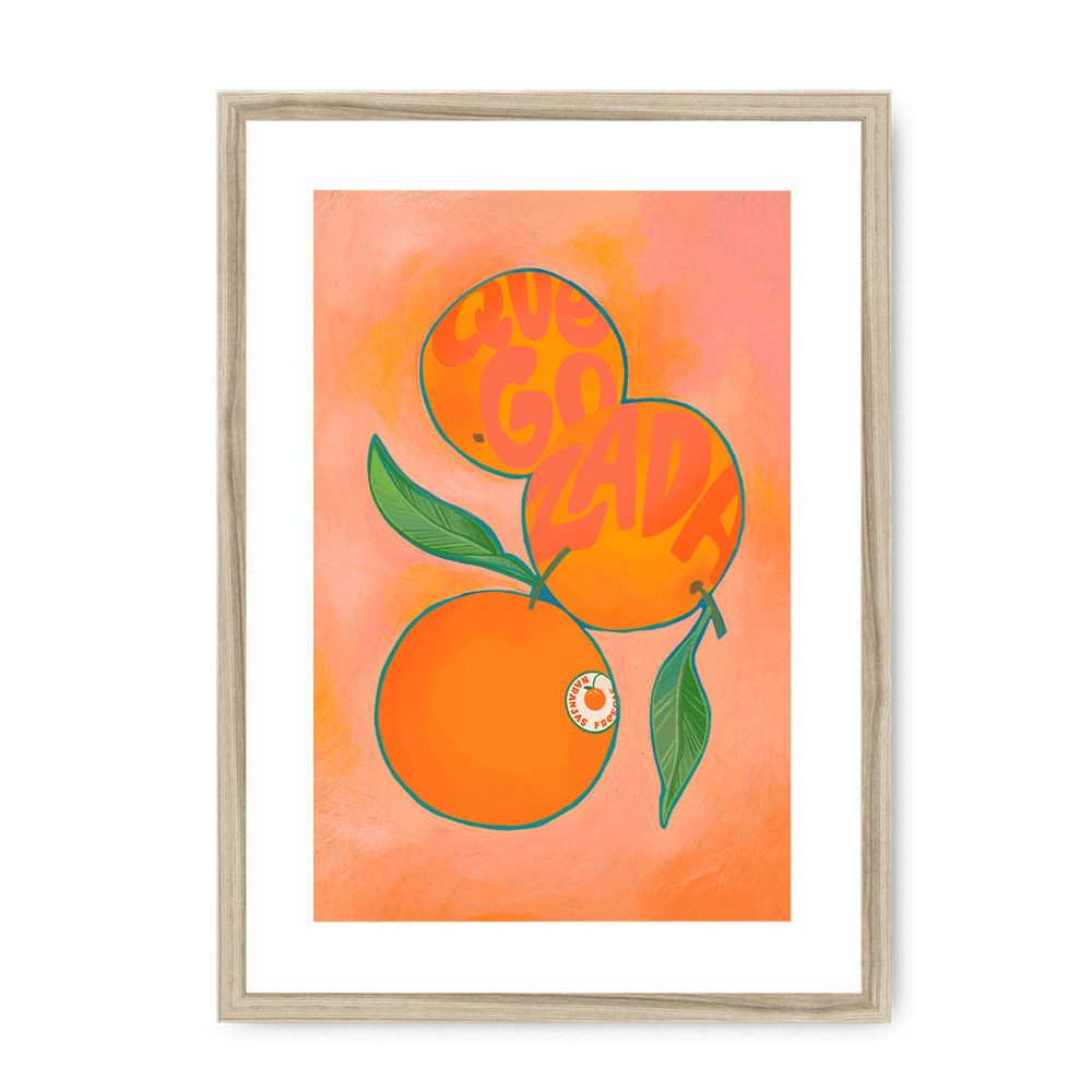 Naranjas Giclée Framed Print Intercontinental Fruitery A3 (297 X 420 mm) / Natural / White Mount Framed Print