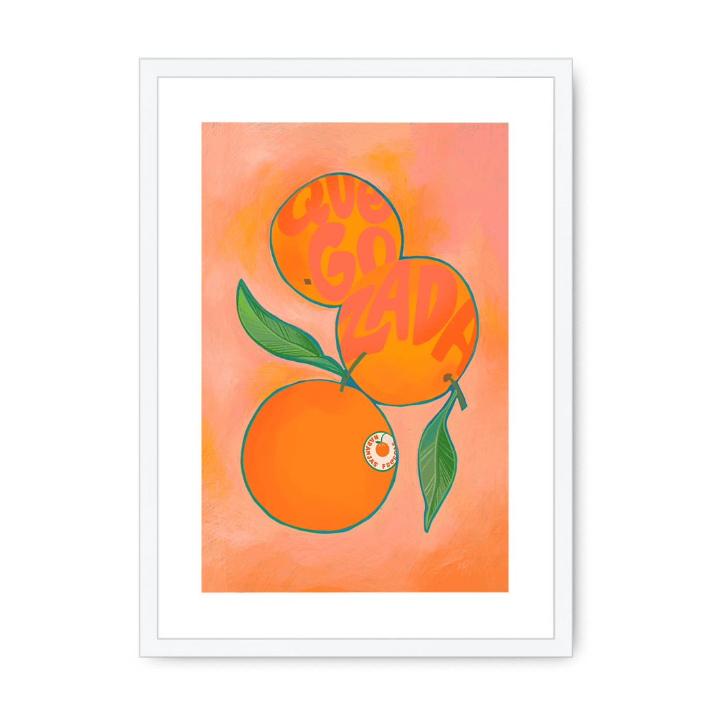 Naranjas Giclée Framed Print Intercontinental Fruitery A3 (297 X 420 mm) / White / White Mount Framed Print