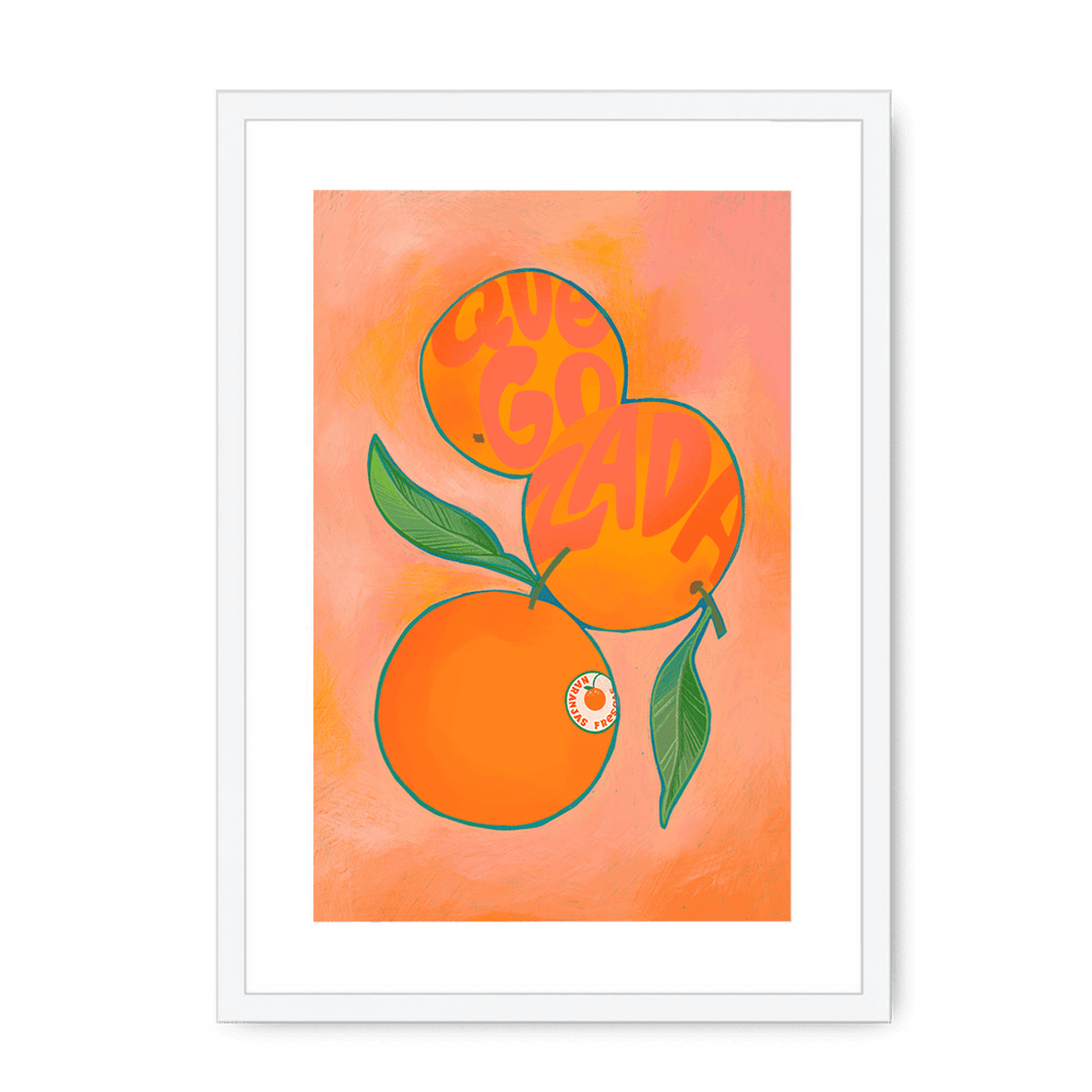 Naranjas Giclée Framed Print Intercontinental Fruitery A3 (297 X 420 mm) / White / White Mount Framed Print