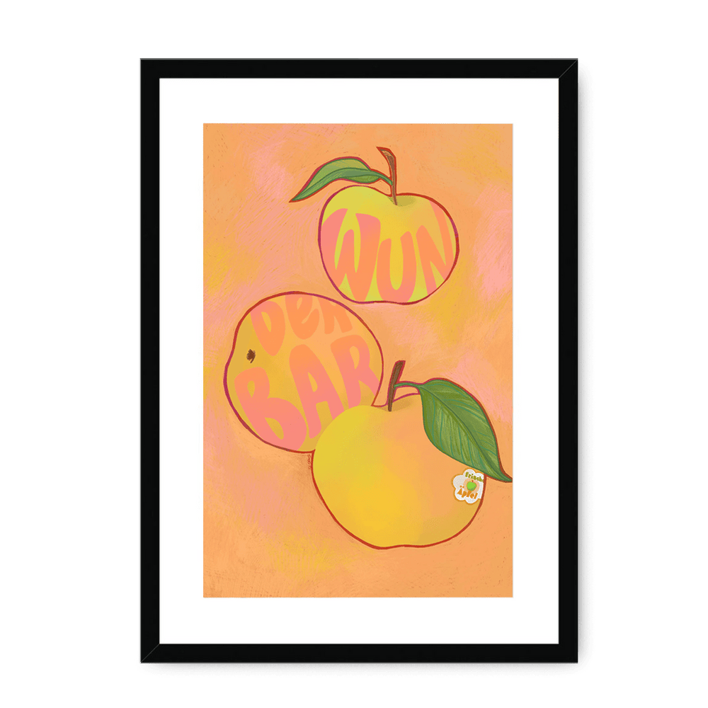 Apfel  Giclée Framed Print Intercontinental Fruitery A3 (297 X 420 mm) / Black / White Mount Framed Print