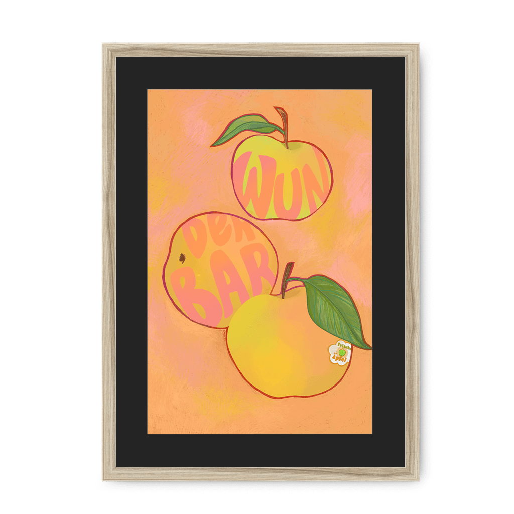 Apfel  Giclée Framed Print Intercontinental Fruitery A3 (297 X 420 mm) / Natural / Black Mount Framed Print