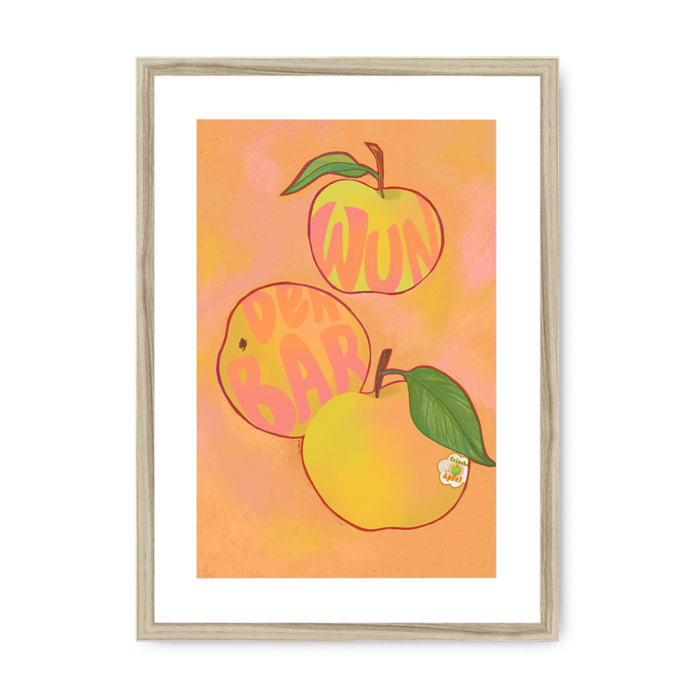 Apfel  Giclée Framed Print Intercontinental Fruitery A3 (297 X 420 mm) / Natural / White Mount Framed Print