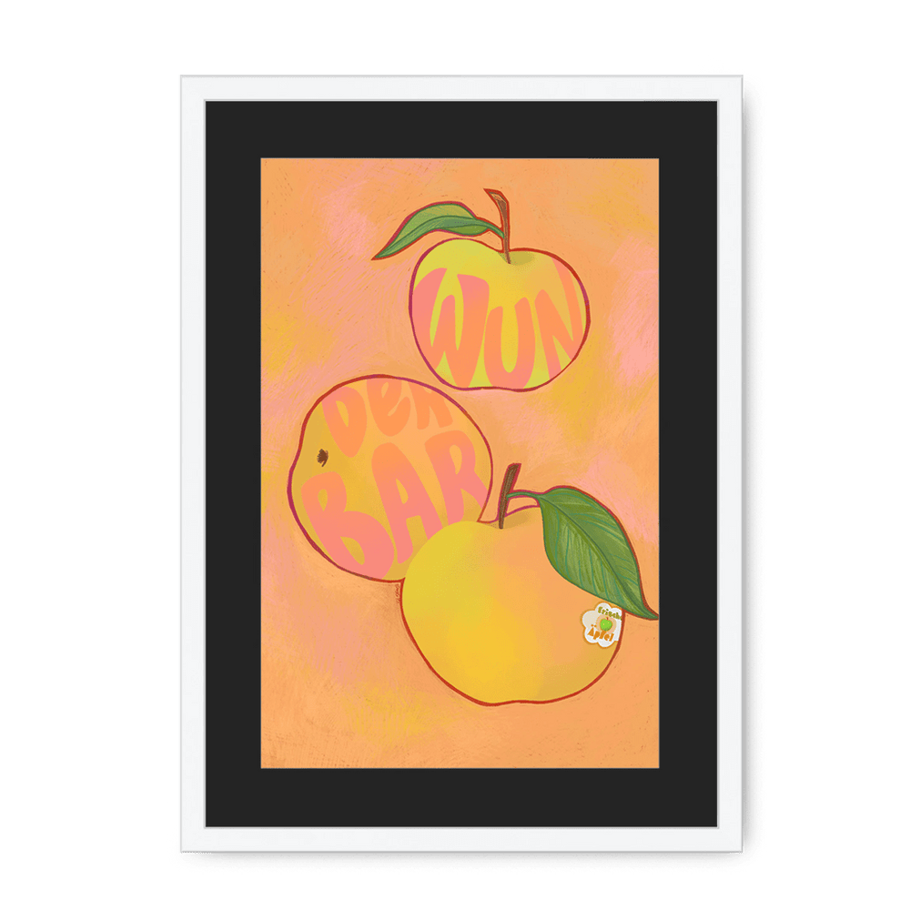 Apfel  Giclée Framed Print Intercontinental Fruitery A3 (297 X 420 mm) / White / Black Mount Framed Print