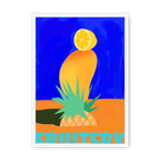 Fruitery Totem Blue Framed Print Intercontinental Fruitery A3 (297 X 420 mm) / White / No Mount (All Art) Framed Print