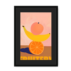 Fruitery Totem Yellow Framed Print Intercontinental Fruitery A3 (297 X 420 mm) / Black / Black Mount Framed Print