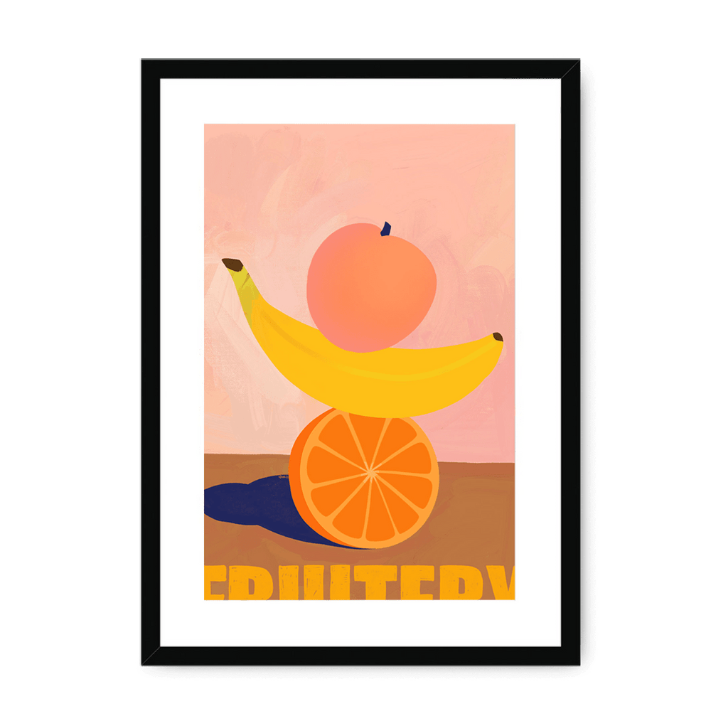 Fruitery Totem Yellow Framed Print Intercontinental Fruitery A3 (297 X 420 mm) / Black / White Mount Framed Print