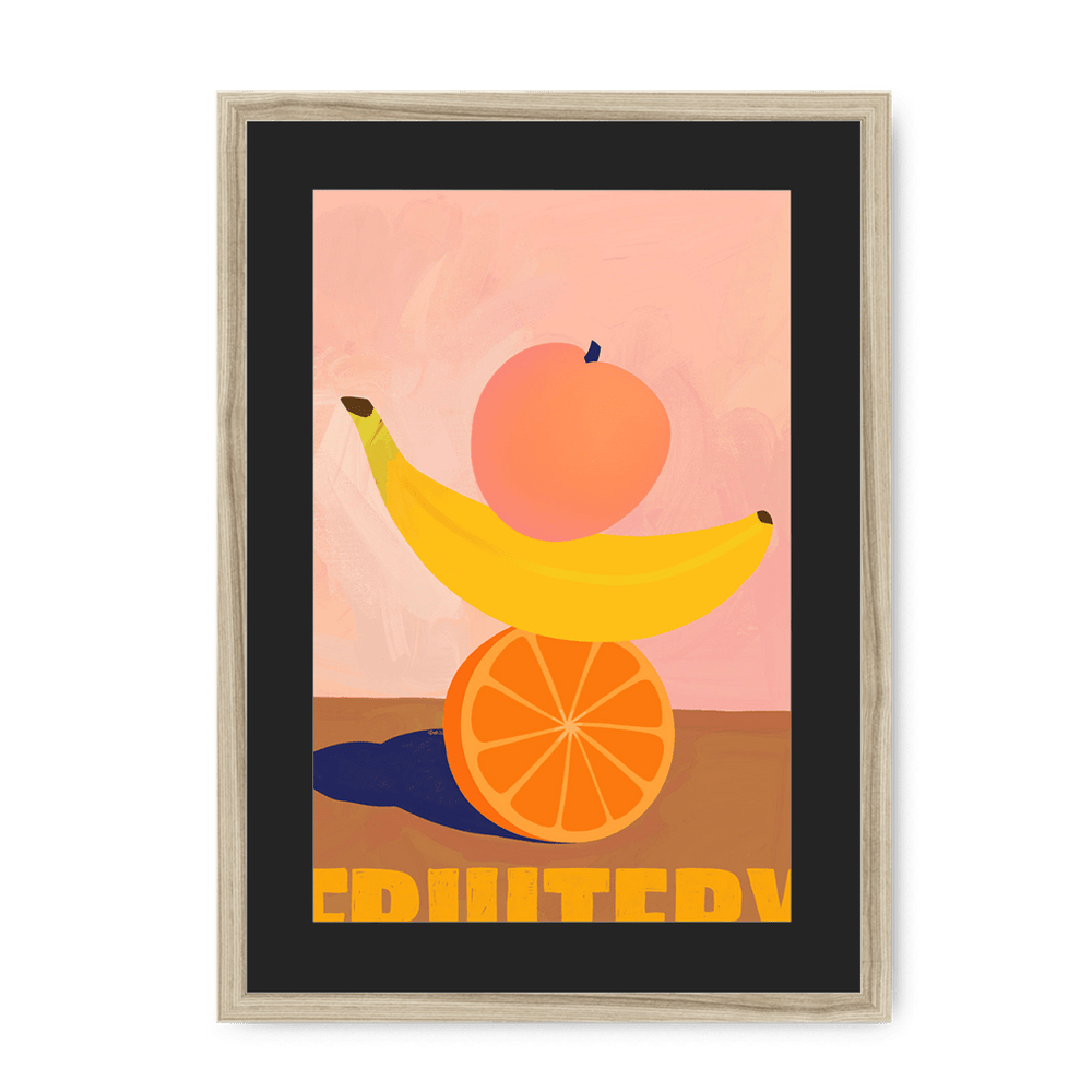 Fruitery Totem Yellow Framed Print Intercontinental Fruitery A3 (297 X 420 mm) / Natural / Black Mount Framed Print