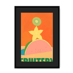 Fruitery Totem Green Framed Print Intercontinental Fruitery A3 (297 X 420 mm) / Black / Black Mount Framed Print
