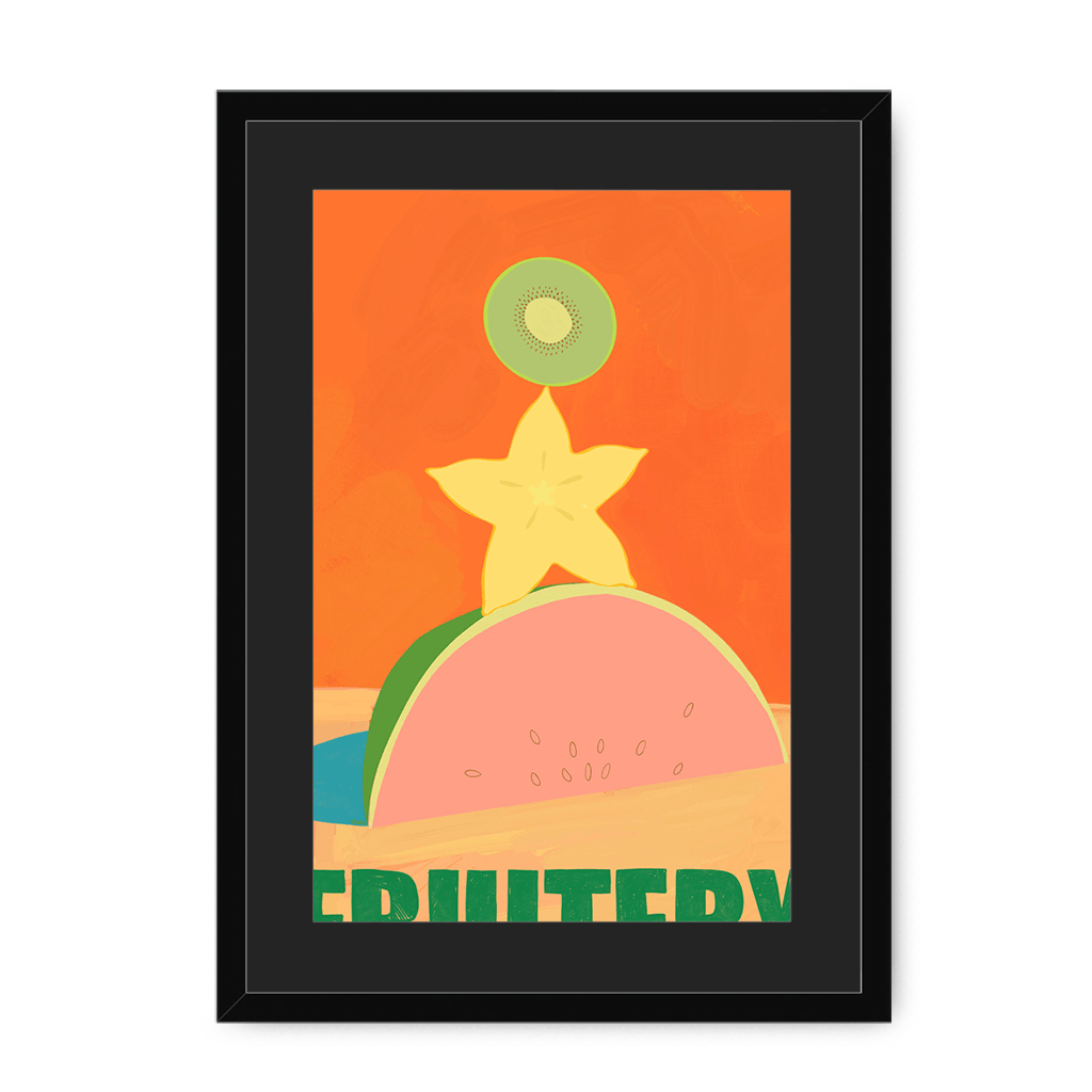Fruitery Totem Green Framed Print Intercontinental Fruitery A3 (297 X 420 mm) / Black / Black Mount Framed Print