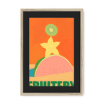 Fruitery Totem Green Framed Print Intercontinental Fruitery A3 (297 X 420 mm) / Natural / Black Mount Framed Print