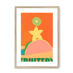 Fruitery Totem Green Framed Print Intercontinental Fruitery A3 (297 X 420 mm) / Natural / White Mount Framed Print