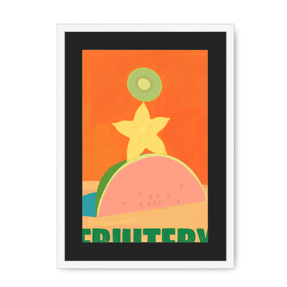 Fruitery Totem Green Framed Print Intercontinental Fruitery A3 (297 X 420 mm) / White / Black Mount Framed Print