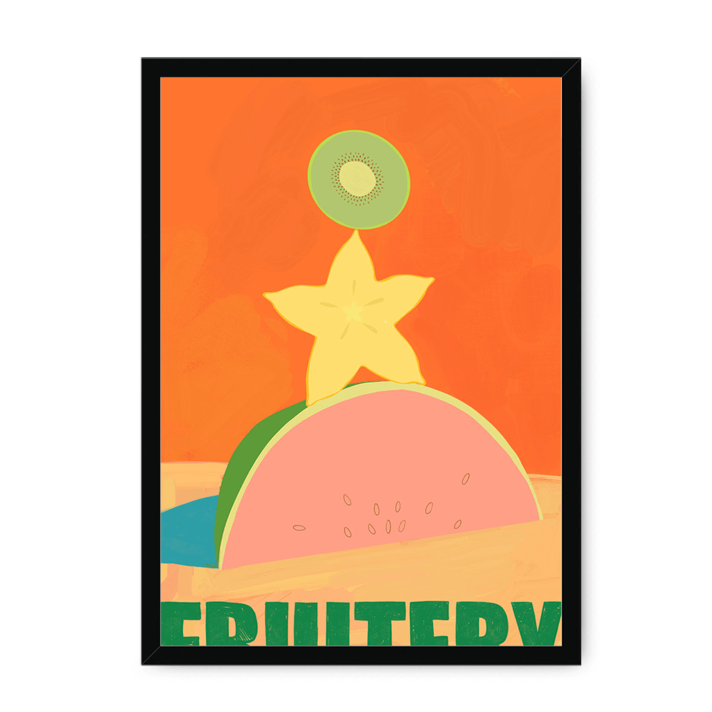 Fruitery Totem Green Framed Print Intercontinental Fruitery A3 (297 X 420 mm) / Black / No Mount (All Art) Framed Print