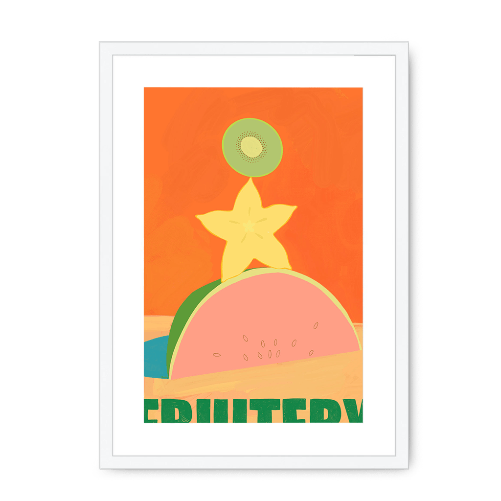 Fruitery Totem Green Framed Print Intercontinental Fruitery A3 (297 X 420 mm) / White / White Mount Framed Print