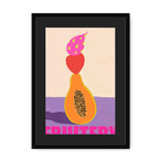 Fruitery Totem Pink Framed Print Intercontinental Fruitery A3 (297 X 420 mm) / Black / Black Mount Framed Print