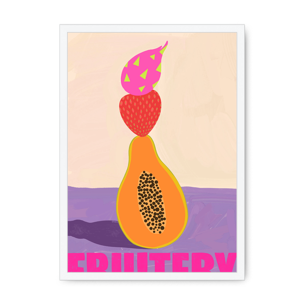 Fruitery Totem Pink Framed Print Intercontinental Fruitery A3 (297 X 420 mm) / White / No Mount (All Art) Framed Print
