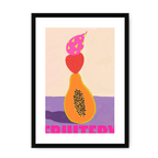 Fruitery Totem Pink Framed Print Intercontinental Fruitery A3 (297 X 420 mm) / Black / White Mount Framed Print
