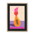 Fruitery Totem Pink Framed Print Intercontinental Fruitery A3 (297 X 420 mm) / Natural / Black Mount Framed Print