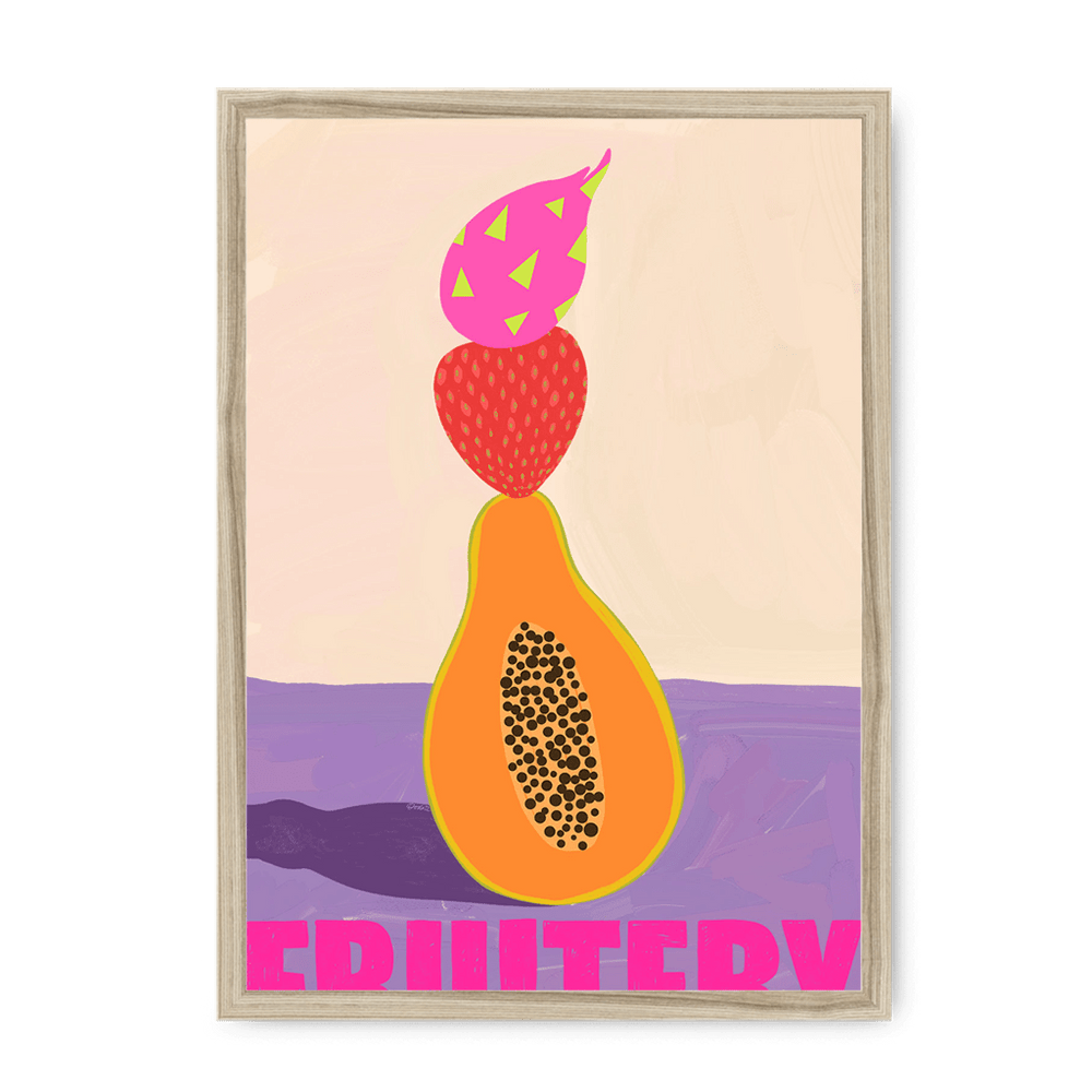 Fruitery Totem Pink Framed Print Intercontinental Fruitery A3 (297 X 420 mm) / Natural / No Mount (All Art) Framed Print