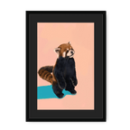 Red Panda PB Framed Print Food Fur & Feathers A3 (297 X 420 mm) / Black / Black Mount Framed Print