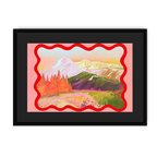 Summer Slopes Framed Print Kitsch Kanaveral A3 (297 X 420 mm) / Black / Black Mount Framed Print