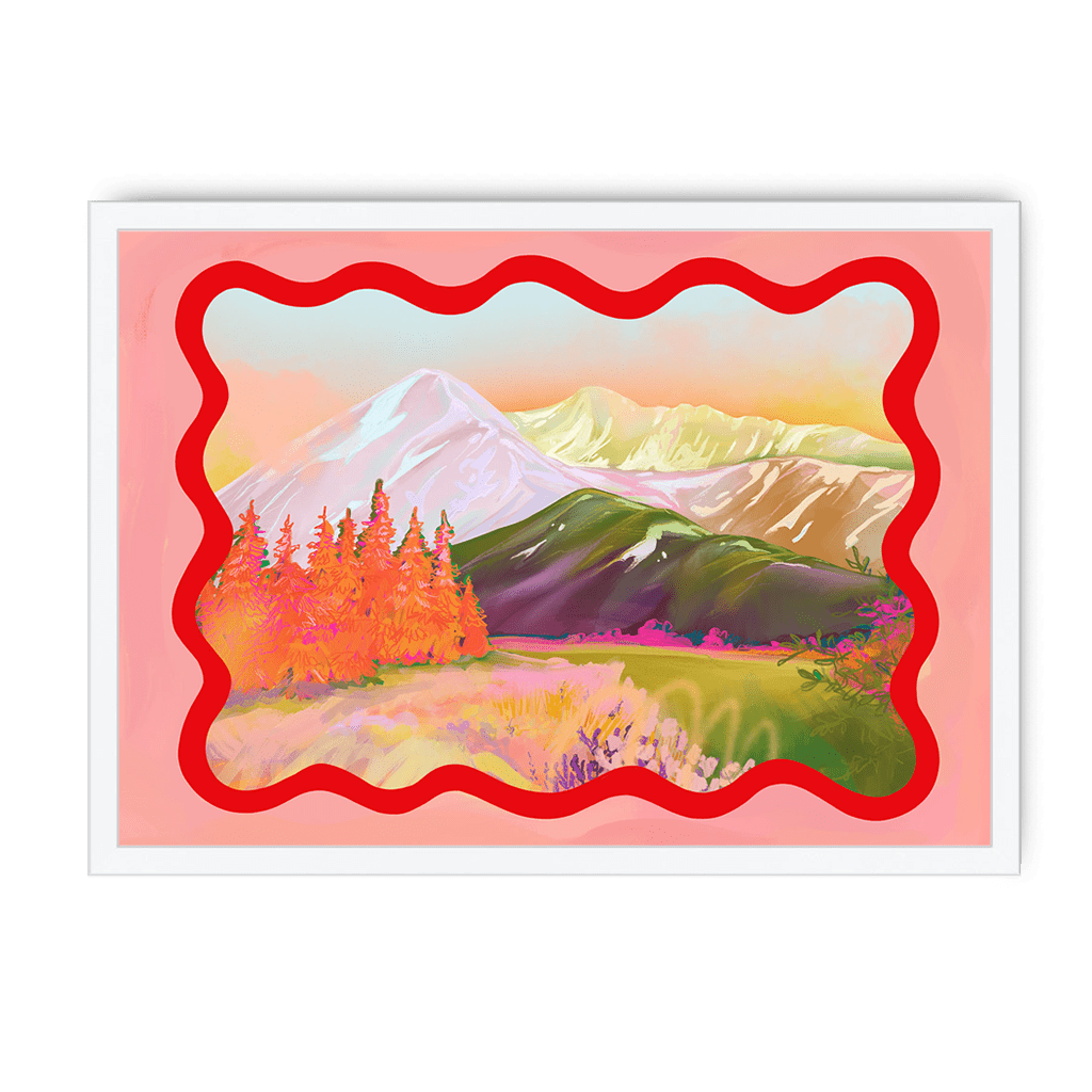 Summer Slopes Framed Print Kitsch Kanaveral A3 (297 X 420 mm) / White / No Mount (All Art) Framed Print