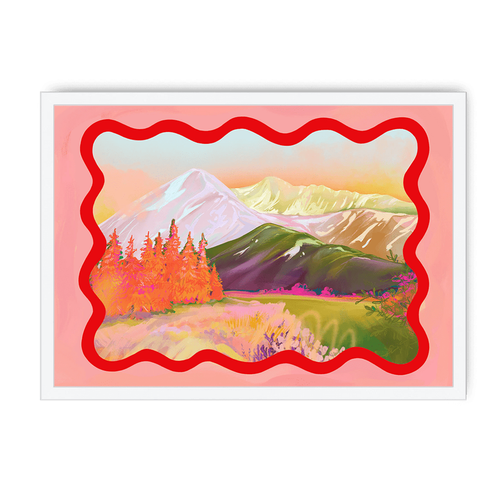 Summer Slopes Framed Print Kitsch Kanaveral A3 (297 X 420 mm) / White / No Mount (All Art) Framed Print