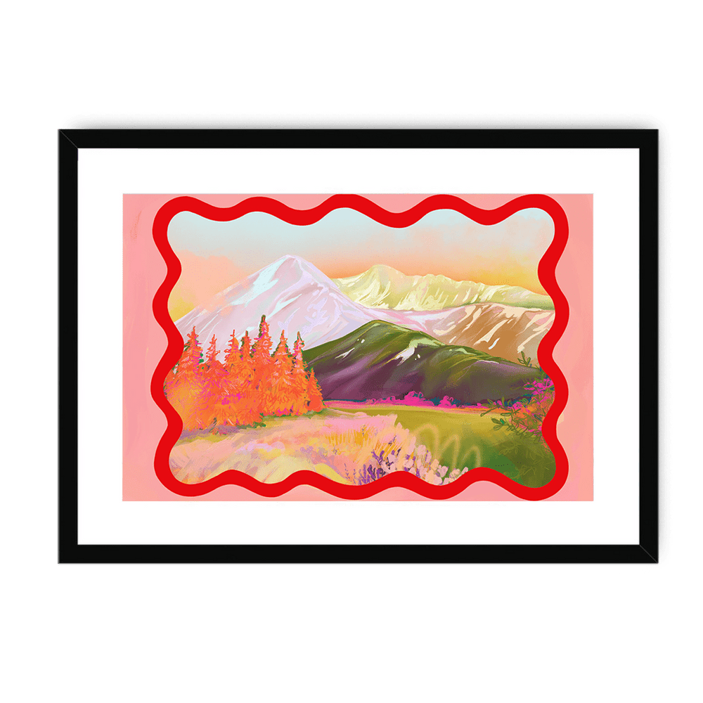 Summer Slopes Framed Print Kitsch Kanaveral A3 (297 X 420 mm) / Black / White Mount Framed Print