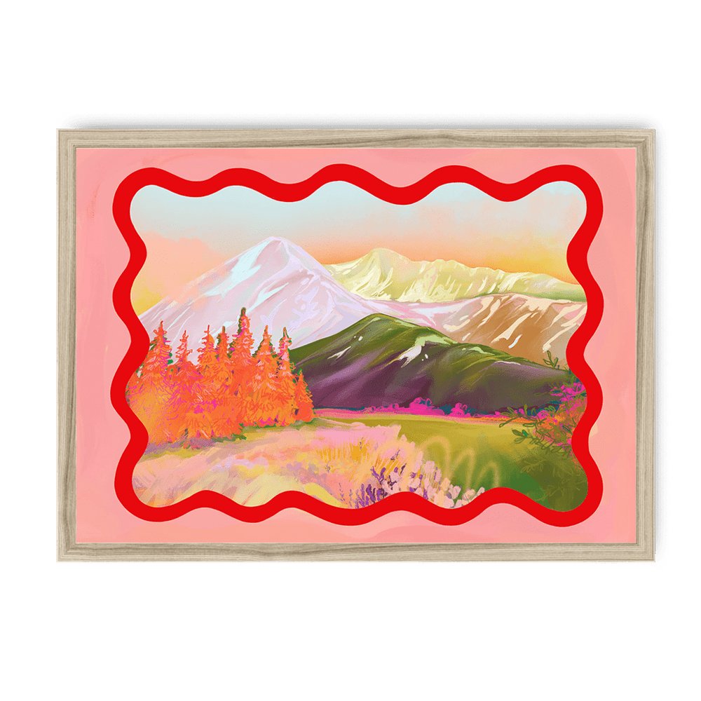 Summer Slopes Framed Print Kitsch Kanaveral A3 (297 X 420 mm) / Natural / No Mount (All Art) Framed Print