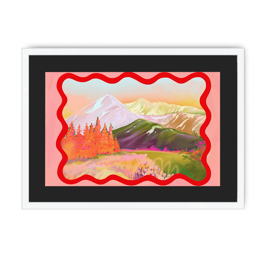 Summer Slopes Framed Print Kitsch Kanaveral A3 (297 X 420 mm) / White / Black Mount Framed Print