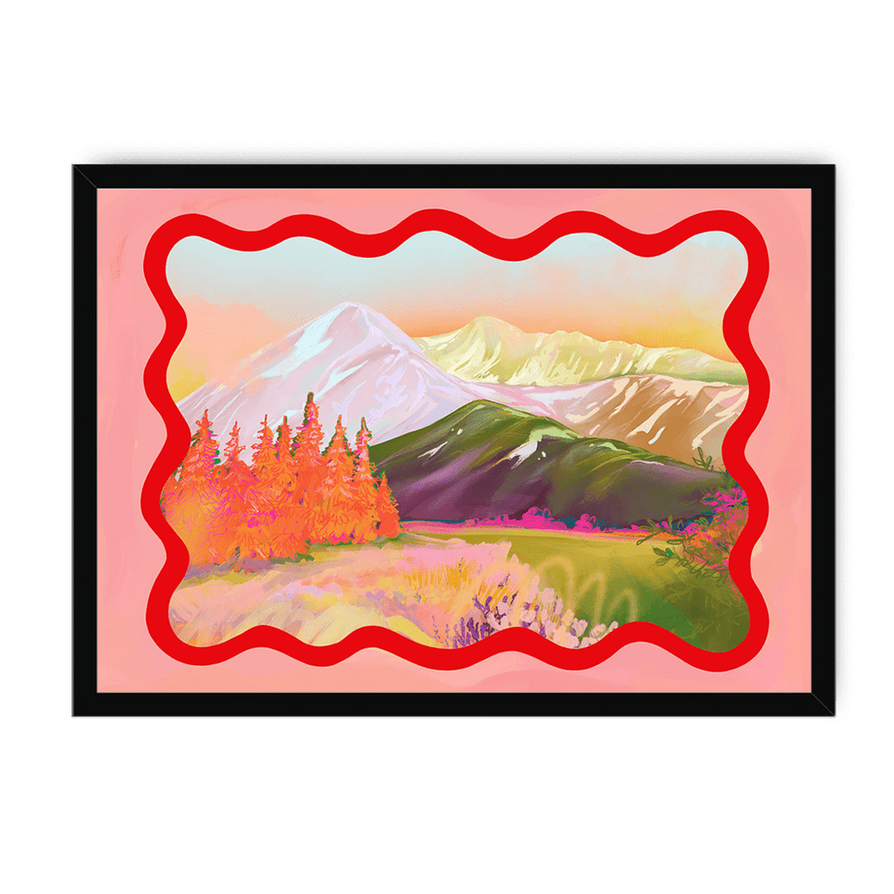 Summer Slopes Framed Print Kitsch Kanaveral A3 (297 X 420 mm) / Black / No Mount (All Art) Framed Print