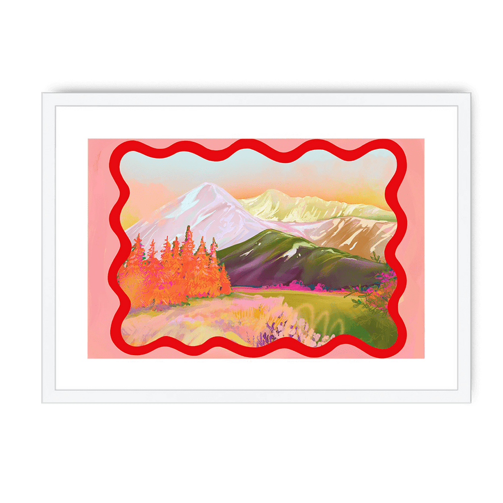 Summer Slopes Framed Print Kitsch Kanaveral A3 (297 X 420 mm) / White / White Mount Framed Print