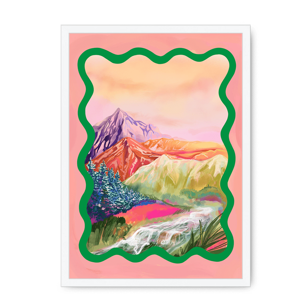 Pastel Peaks Framed Print Kitsch Kanaveral A3 (297 X 420 mm) / White / No Mount (All Art) Framed Print