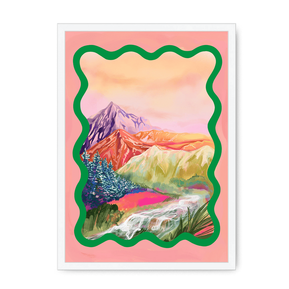 Pastel Peaks Framed Print Kitsch Kanaveral A3 (297 X 420 mm) / White / No Mount (All Art) Framed Print