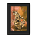 Spotted Repose Framed Print Pawky Paws A3 (297 X 420 mm) / Black / Black Mount Framed Print