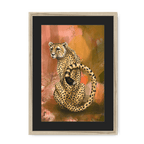 Spotted Repose Framed Print Pawky Paws A3 (297 X 420 mm) / Natural / Black Mount Framed Print