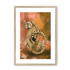 Spotted Repose Framed Print Pawky Paws A3 (297 X 420 mm) / Natural / White Mount Framed Print