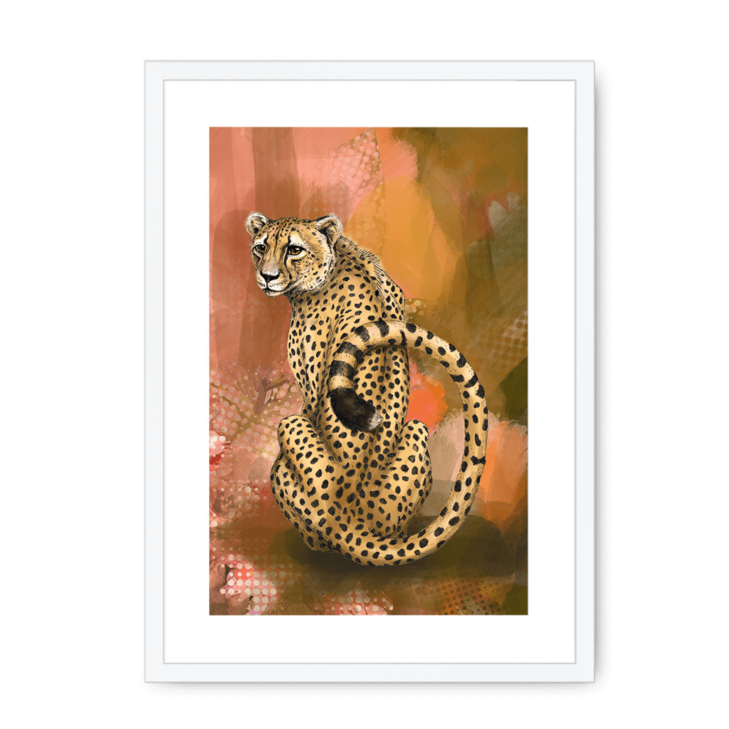 Spotted Repose Framed Print Pawky Paws A3 (297 X 420 mm) / White / White Mount Framed Print
