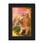 Tufted Whimsy Framed Print Pawky Paws A3 (297 X 420 mm) / Black / Black Mount Framed Print