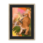 Tufted Whimsy Framed Print Pawky Paws A3 (297 X 420 mm) / Natural / Black Mount Framed Print