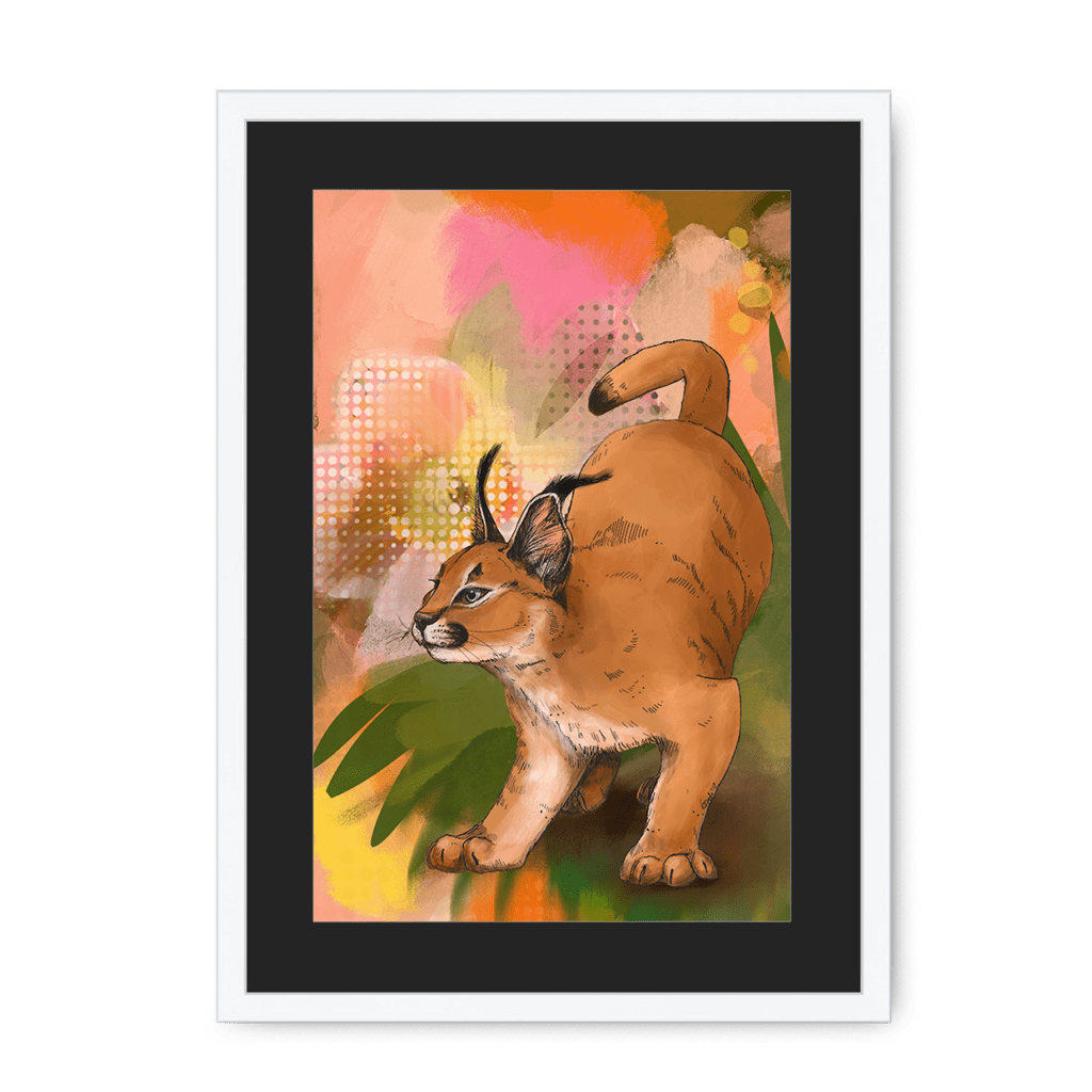 Tufted Whimsy Framed Print Pawky Paws A3 (297 X 420 mm) / White / Black Mount Framed Print