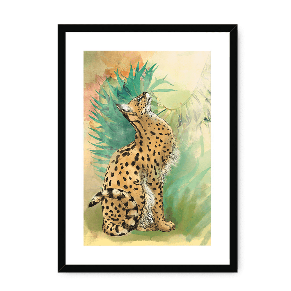 Spring Steppe Framed Print Pawky Paws A3 (297 X 420 mm) / Black / White Mount Framed Print