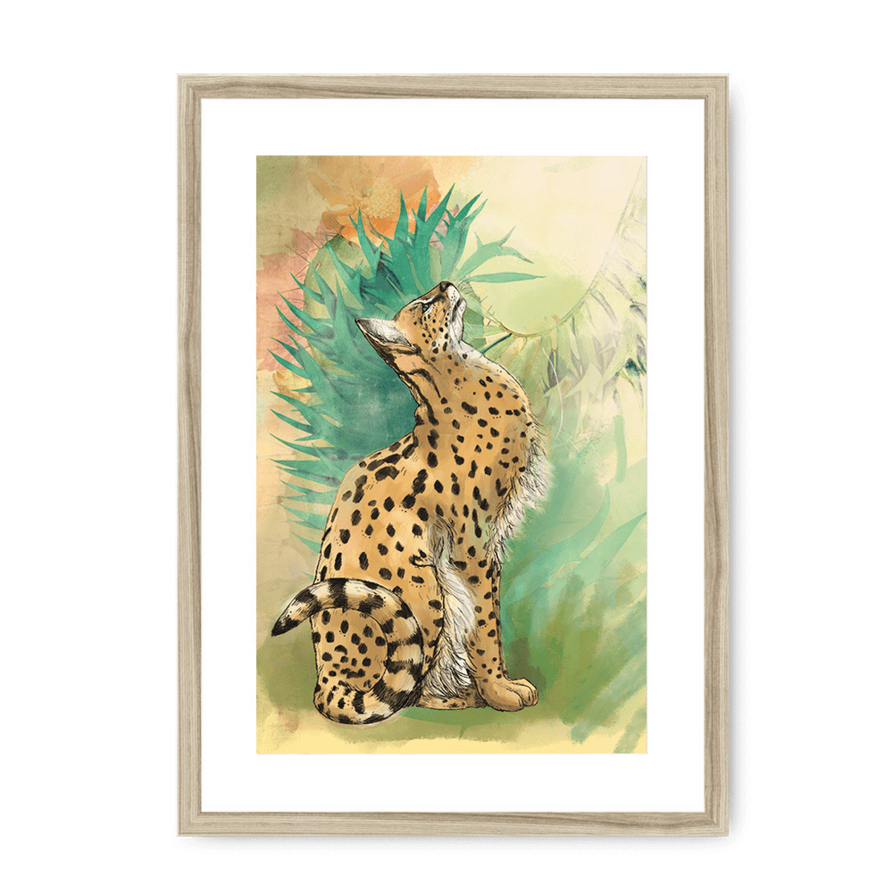 Spring Steppe Framed Print Pawky Paws A3 (297 X 420 mm) / Natural / White Mount Framed Print