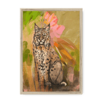 Bobcat Botanica Framed Print Pawky Paws A3 (297 X 420 mm) / Natural / No Mount (All Art) Framed Print