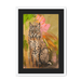 Bobcat Botanica Framed Print Pawky Paws A3 (297 X 420 mm) / White / Black Mount Framed Print