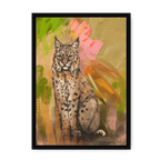 Bobcat Botanica Framed Print Pawky Paws A3 (297 X 420 mm) / Black / No Mount (All Art) Framed Print