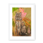 Bobcat Botanica Framed Print Pawky Paws A3 (297 X 420 mm) / White / White Mount Framed Print